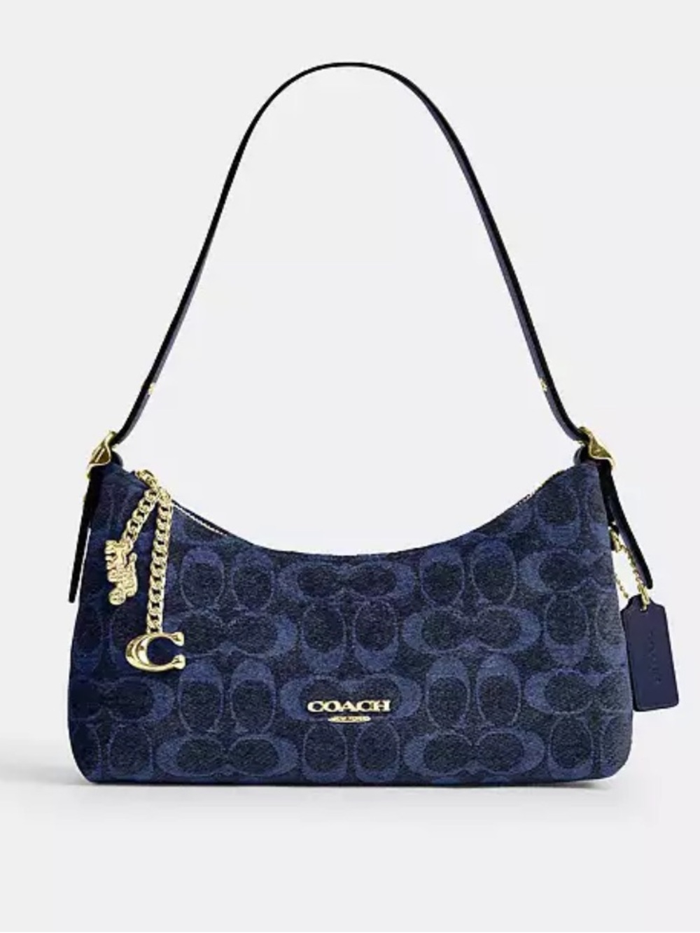 Coach Emeilia Shoulder Bag in blue chenille